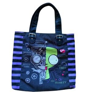 2010 Viacom Hot Topic Invader Zim Gir Tote Bag Black